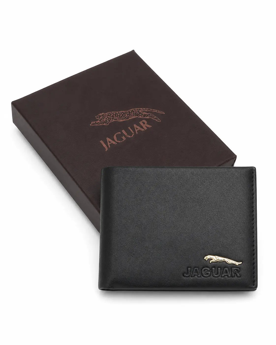 Premium Men's Black Leather Bi-Fold Wallet with Gift Box | RFID Protected | Slim Wallet for Daily Use