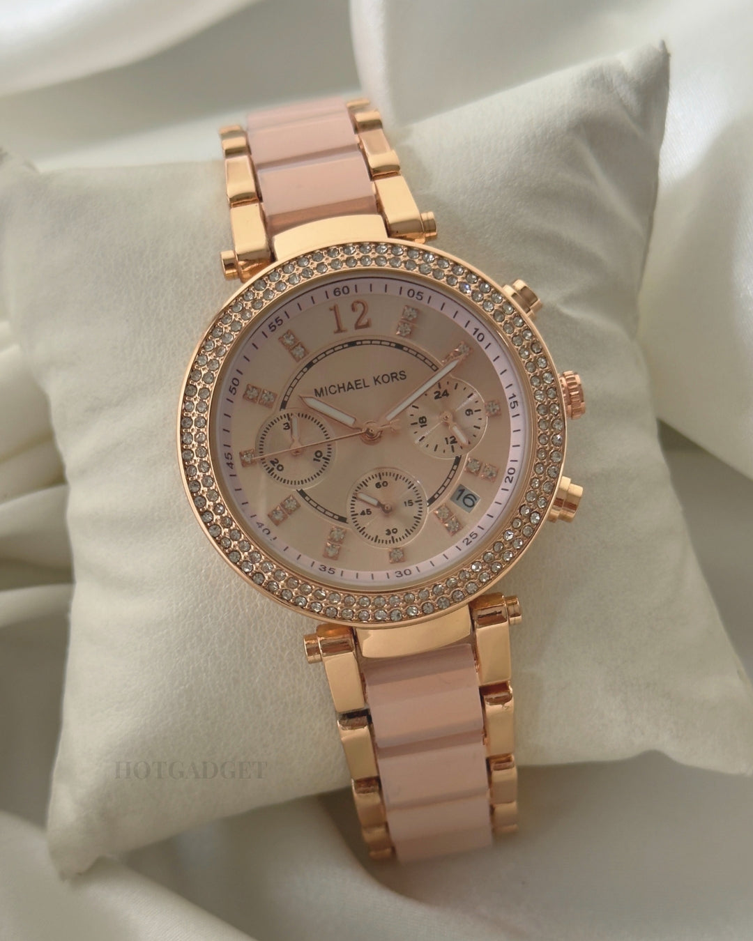 Luxury Rose Gold Crystal Women's Analog Watch