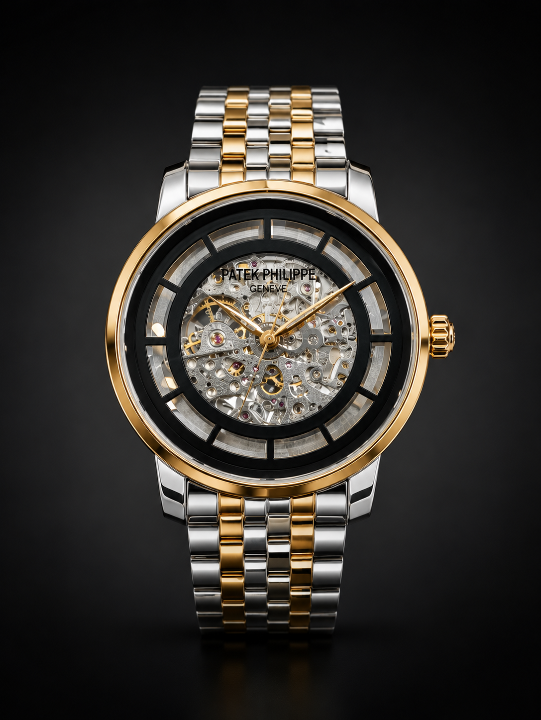 Luxury Automatic Skeleton Dial Stainless Steel Premium Watch