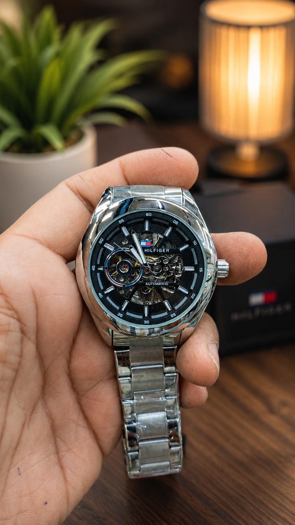 Premium Stainless Steel Automatic Skeleton Dial Men's Watch