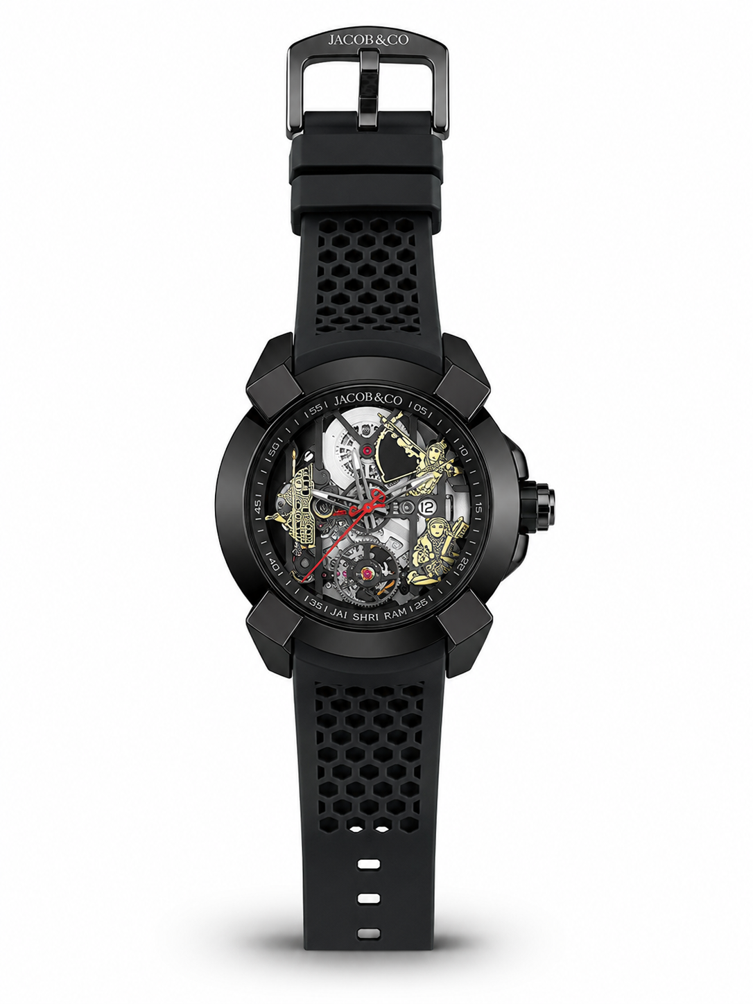 Premium Automatic Skeleton Luxury Watch – Black Silicone Strap | Mechanical Movement | Limited Edition Design