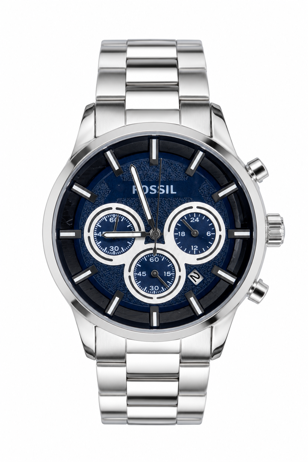 Men's Premium Stainless Steel Chronograph Analog Watch – Blue Dial