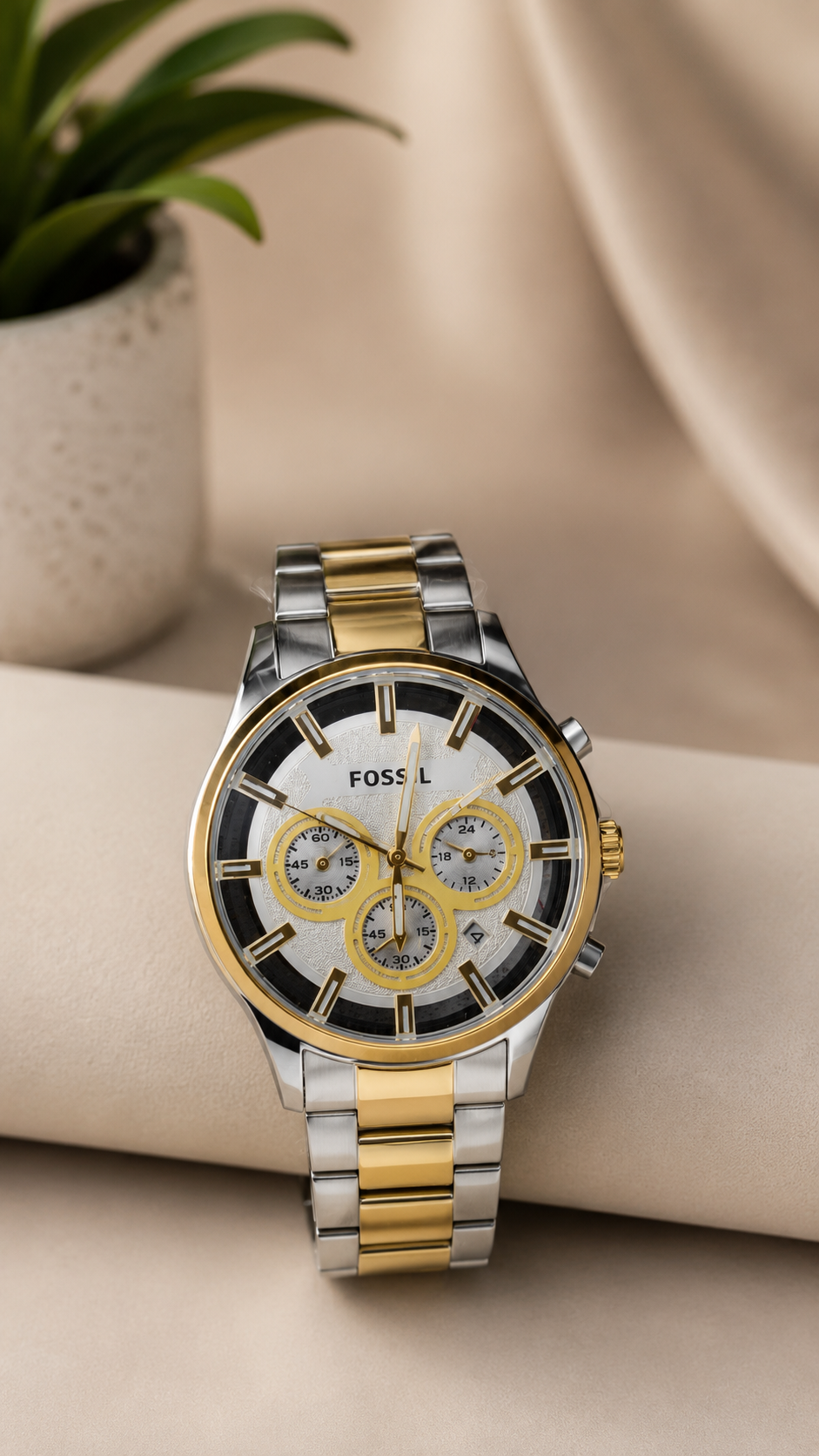 Premium Two-Tone Stainless Steel Analog Men's Watch