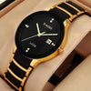 Premium Black & Gold Analog Watch for Men | Stainless Steel Strap | Luxury Casual & Formal Wrist Watch