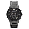 Premium All Black Chronograph Analog Watch for Men | Stainless Steel Strap | Black Dial | Date Display